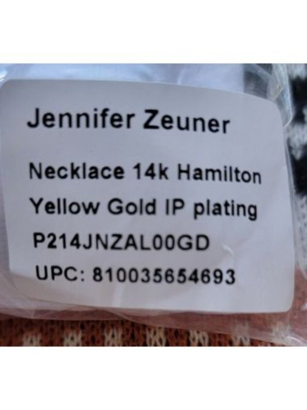 Jennifer Zeuner Hamilton 14K Gold Plated Herringbone Chain Necklace Choker NWT - Picture 14 of 14